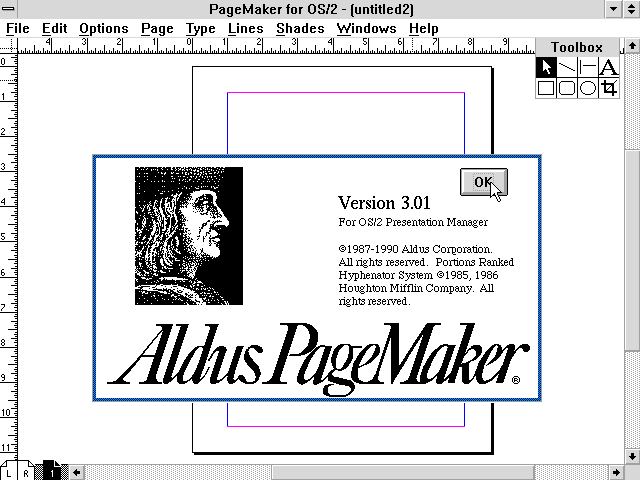PageMaker 3.01 for OS2